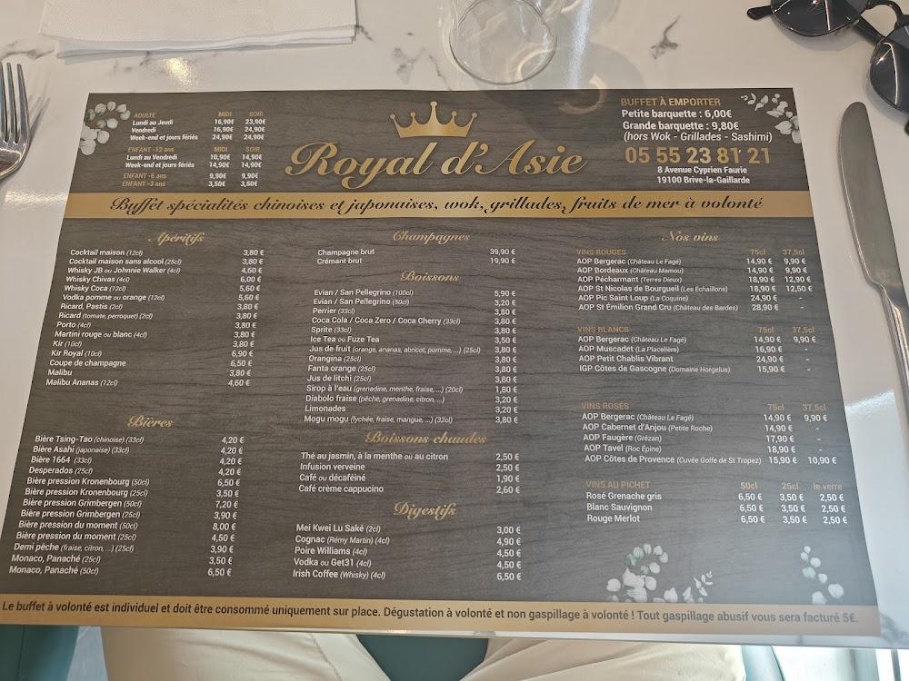 Royal d'Asie - Menu Image 1